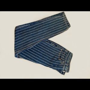 Striped mom jeans